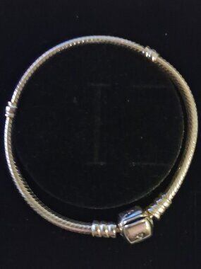Pandora Jewelry Iconic Moments Snake Chain Charm Bracelet Sterling Silver | 6.3